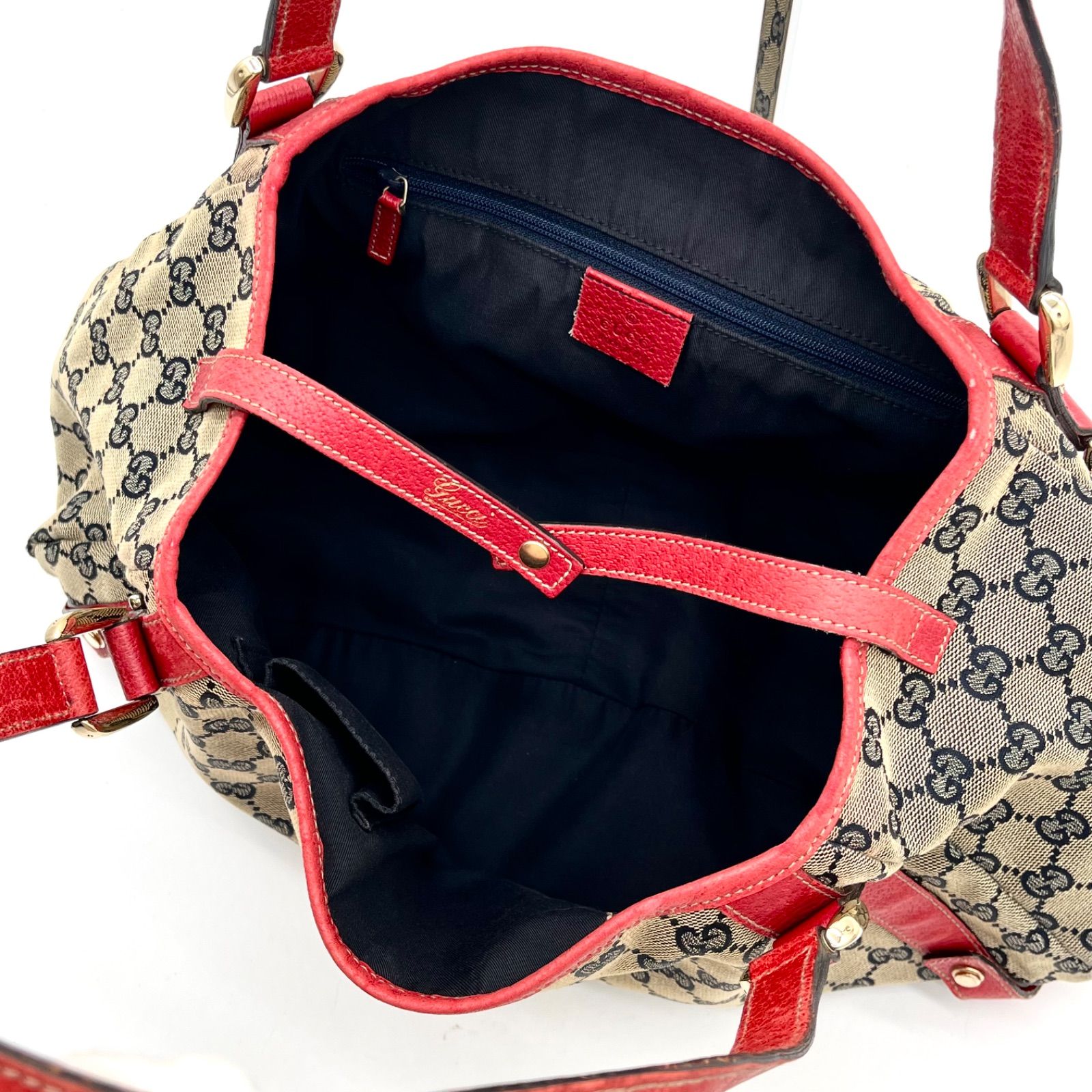 GUCCI グッチ アビー金具 GGキャンバス トートバッグ ショルダーバッグ