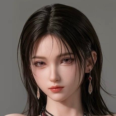 ヘッド単品: 顎機能付き、髪の毛と眉毛と睫毛植毛式、口可動MY1801