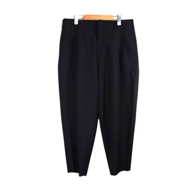 COMME DES GARCONS HOMME PLUS 18ss 2-TCK WOOL SLACKS NAVY サイズS PA-P004 コムデギャルソン オムプリュス 2タック ウール スラックス パンツ ボトムス 大名店