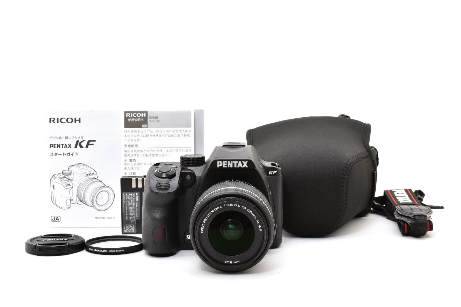 【返品保証】美品｜ PENTAX KF DAL18-55WR レンズキット ブラック ペンタックス《ショット数：5954回》 #C260529-10