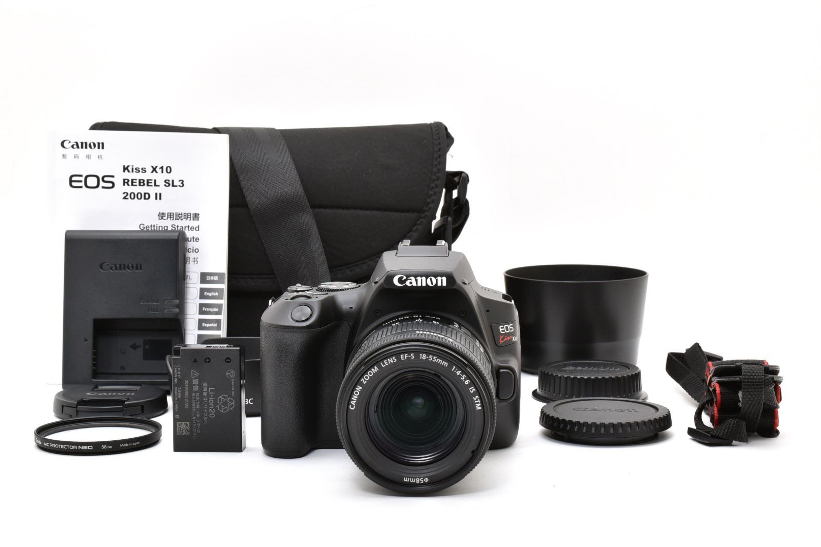 【返品保証】新品級|《ショット数:1000回以下》キャノン Canon EOS Kiss X10 レンズキット #C260601-06