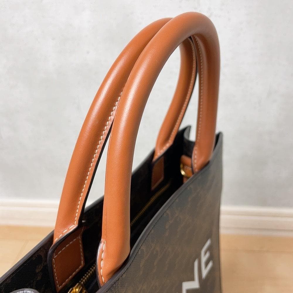 バッグ 未使用 セリーヌ レザー キャンバス トート バッグ ショルダー