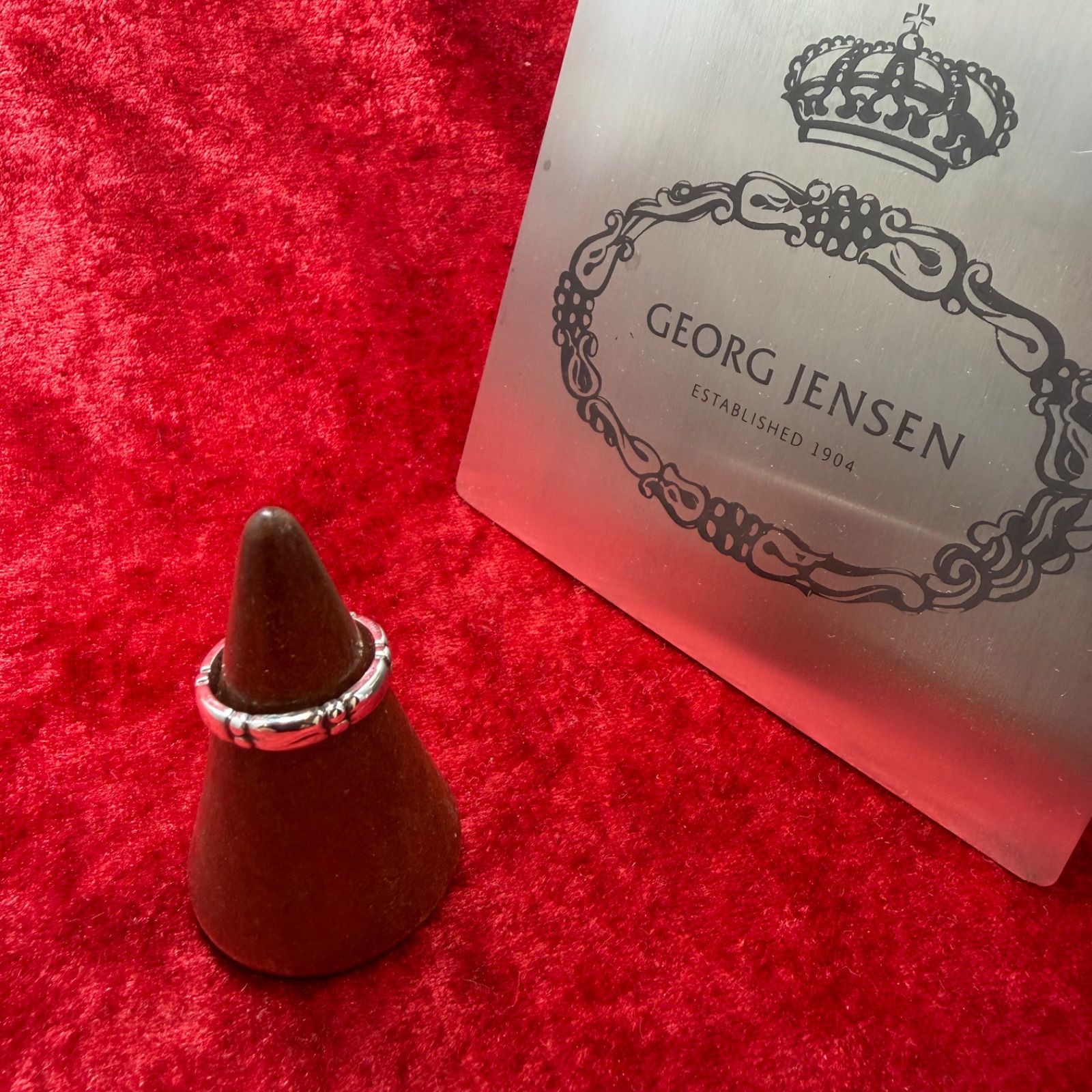 美品リング♯57 サイズ9号ジョージジェンセン/GEORG JENSEN