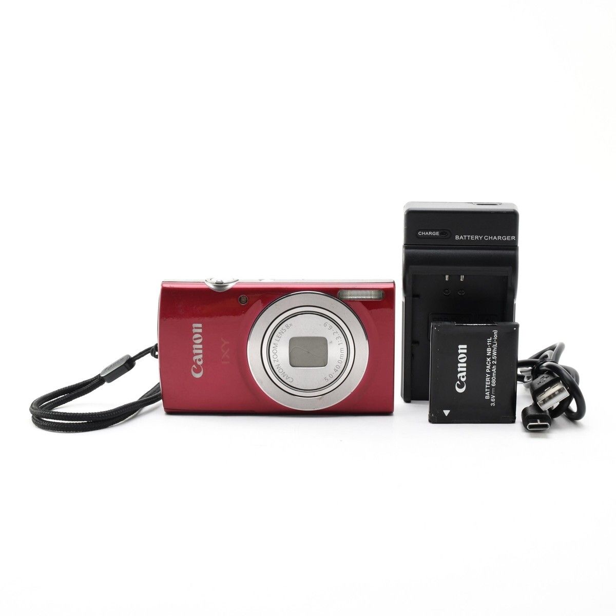 1448＜並品＞ Canon デジタルカメラ IXY 180 レッド 光学8倍ズーム IXY180RE 15,696円
