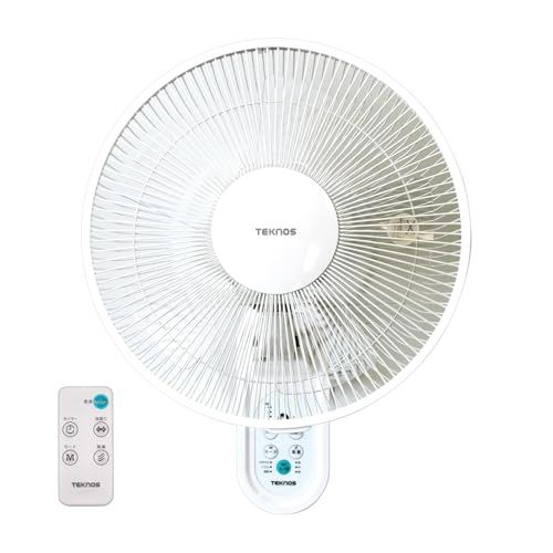 ★新品★TEKNOS 30cm 壁掛け扇風機 DCモーター リモコン付 静音 羽根 5枚 ワイド送風 首振り機能 風量切替 タイマー付 省エネ 節電 cc8fd6d3｜詳細画像