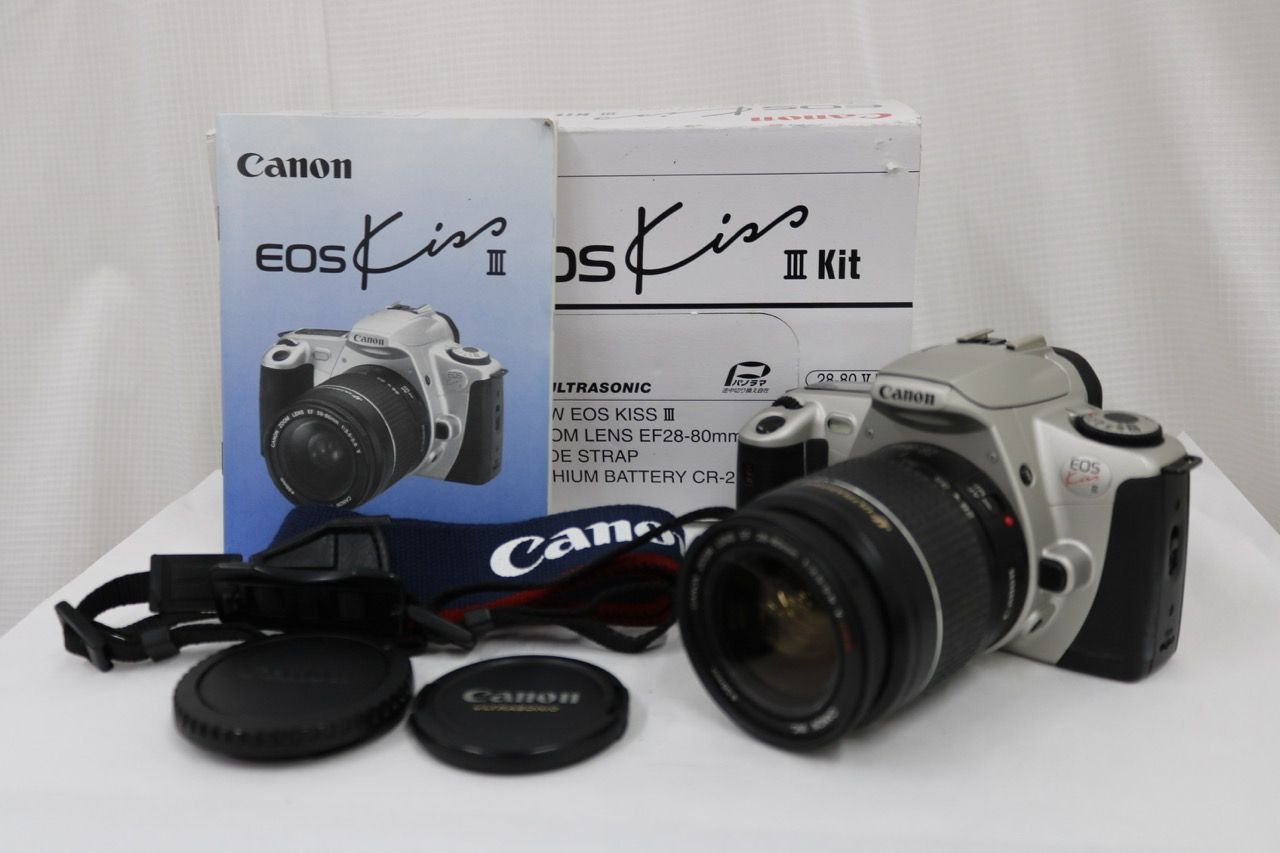 【返品保証】 【元箱付き】キャノン Canon EOS Kiss III EF 28-80mm F3.5-5.6 V USM ボディレンズセット e14003