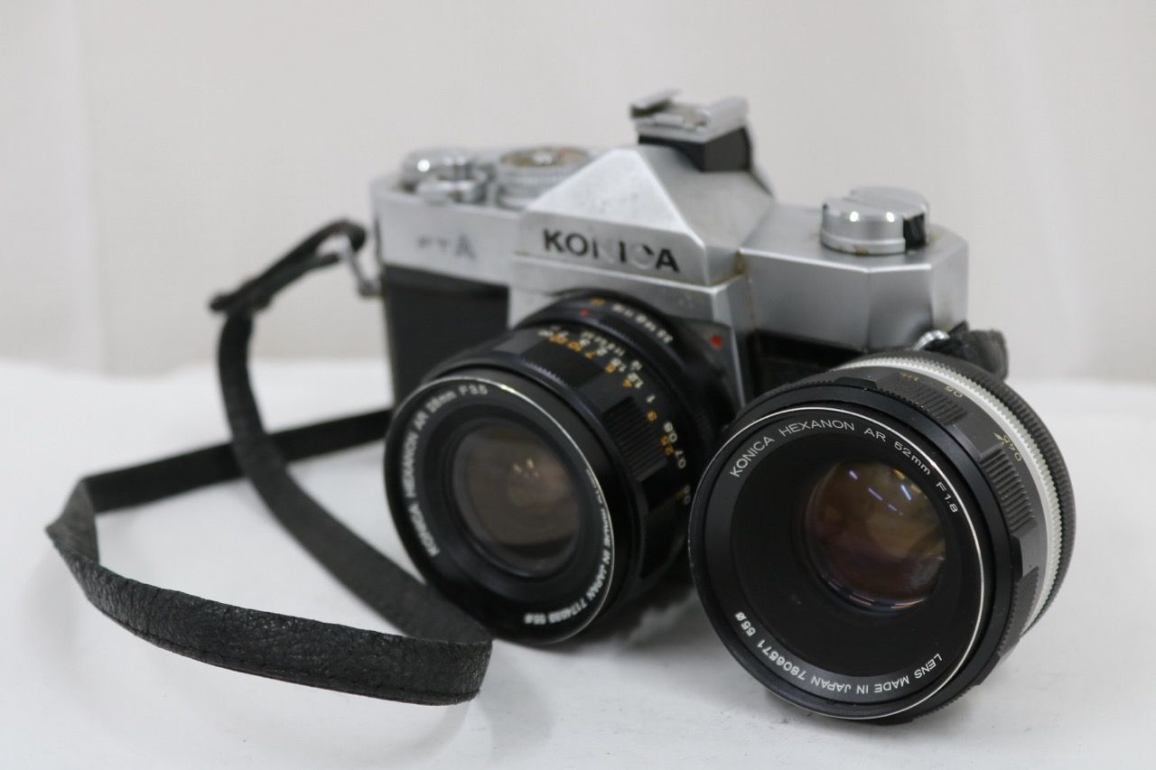 【返品保証】 コニカ KONICA FTA HEXANON AR 28mm F3.5 52mm F1.8 ボディレンズセット e14013