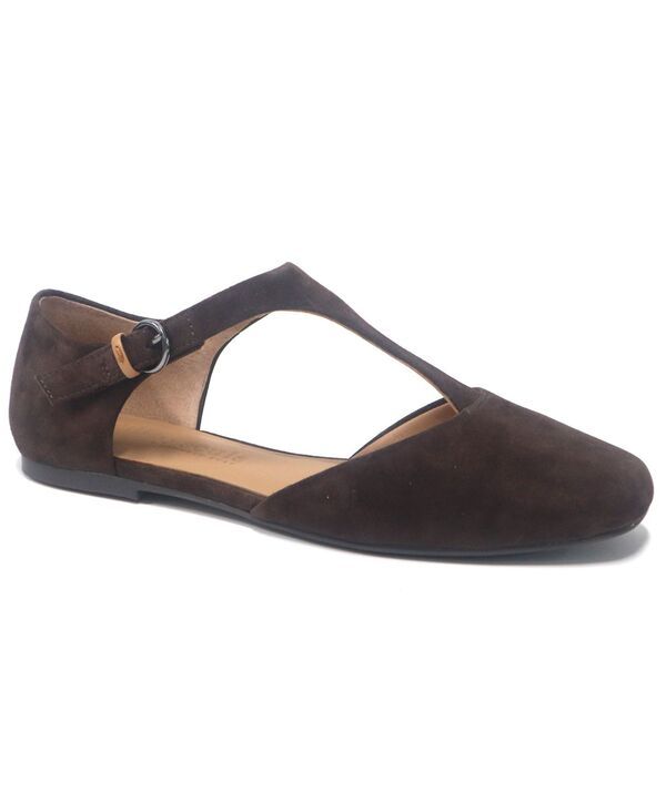 ジェントルソウルズ レディース シューズ パンプス Gentle Souls Womens Wyatt TStrap Flats Chocolate Suede チョコレート