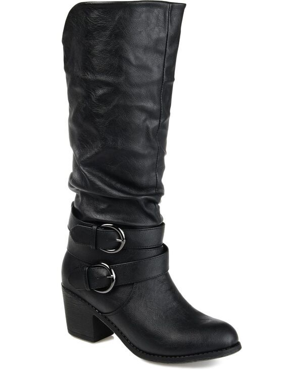 ジュルネ コレクション レディース シューズ ブーツ・レインブーツ ヒール Journee Collection Womens Late Regular Wide Calf Rouched Buckl