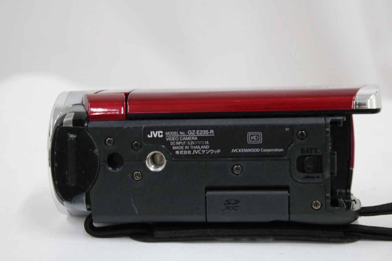 【値下】JVC Everio GZ-E235-R ビデオカメラ 返品保証】 JVC Everio GZ-E235-R 60x レッド バッテリー付き デジタル