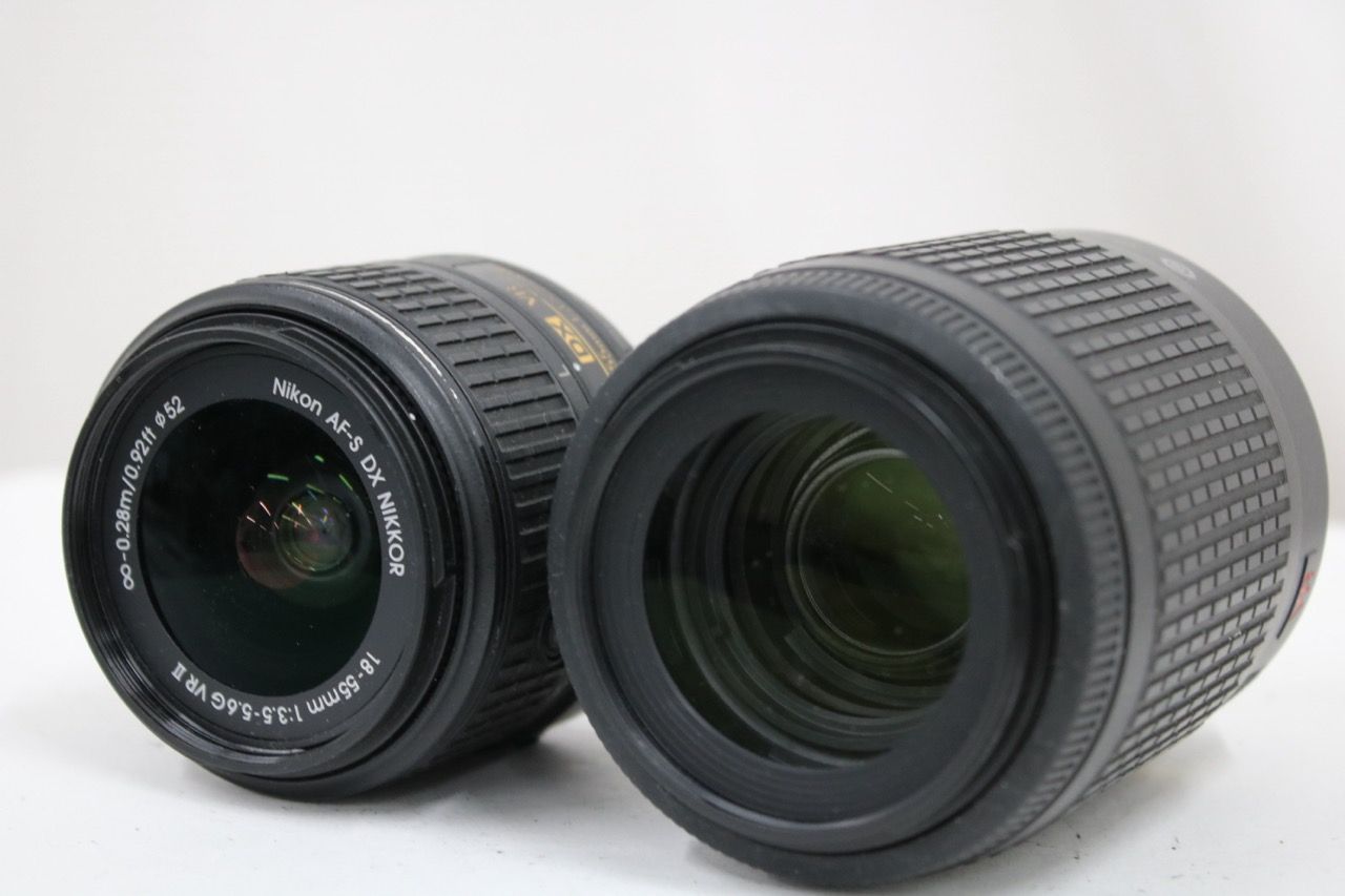 【返品保証】 【2点まとめ売り】ニコン Nikon DX VR AF-S NIKKOR 55-200mm G ED 18-55mm GII e14043