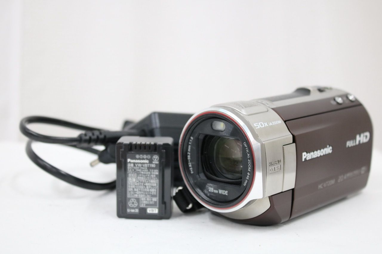 【返品保証】 パナソニック Panasonic HC-V720M 50x ブラウン バッテリー付き デジタルビデオカメラ e14061