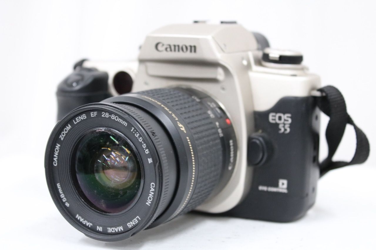 【返品保証】 キャノン Canon 55 EF 28-80mm F3.5-5.6 III ULTRASONIC ボディレンズセット e14095