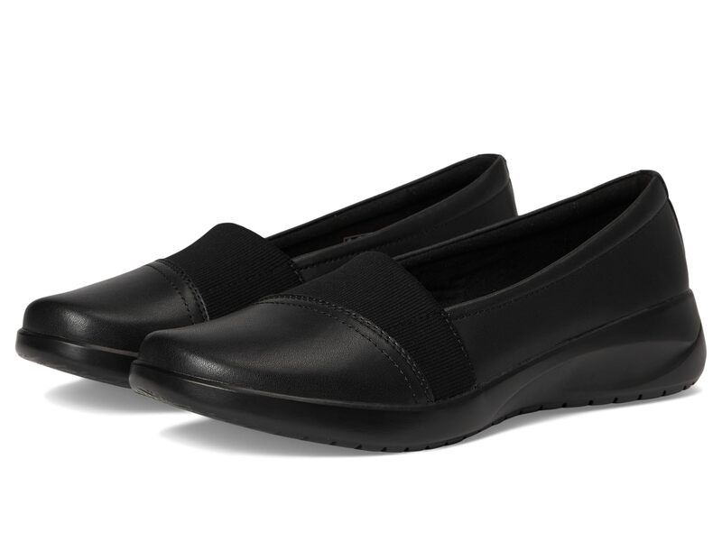 クラークス レディース シューズ スリッポン・ローファー Clarks Kaetlyn Rhea Black Leather ブラック