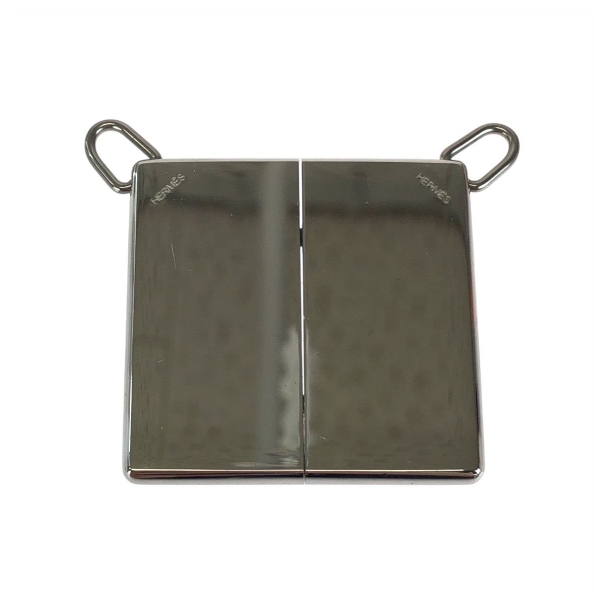 美品 HERMES エルメス シンボル シルバー ブラック 黒 メタル/レザー