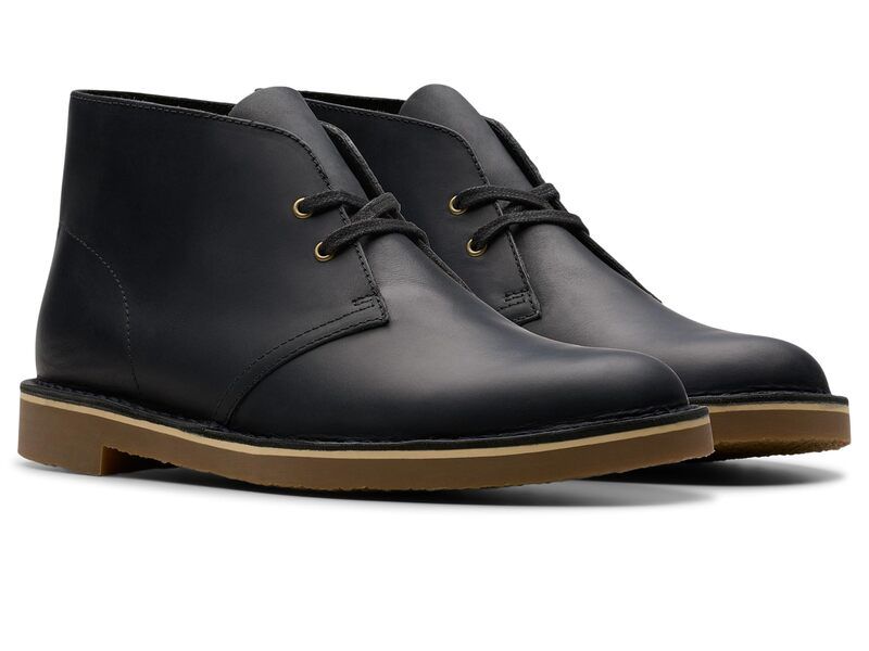 クラークス メンズ シューズ ブーツ・レインブーツ Clarks Shepton Black Leather ブラック