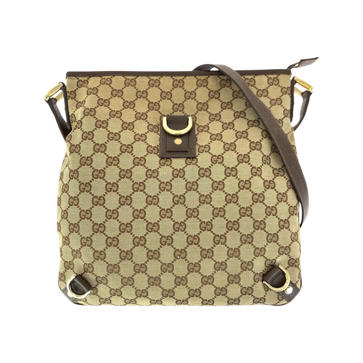 美品 GUCCI グッチ アビー ブラウン ベージュ ゴールド金具 131326