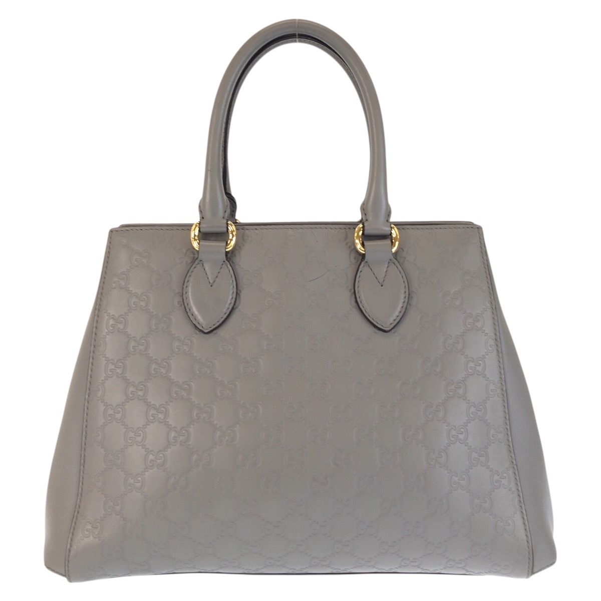 GUCCI グッチ グッチシマ グレー ゴールド金具 レザー 453704 トート