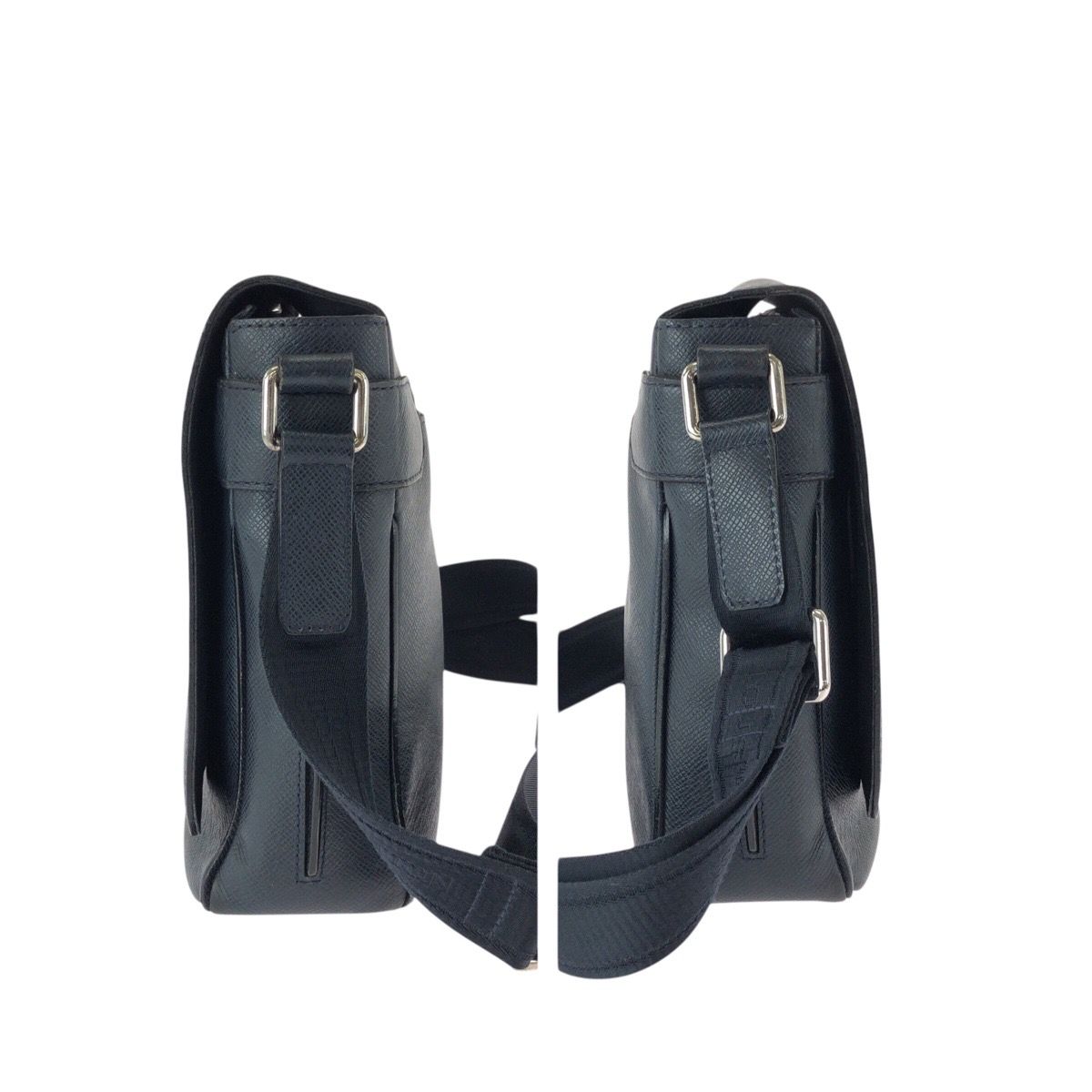 美品 LOUIS VUITTON ルイヴィトン タイガ ロマンPM ネイビー シルバー
