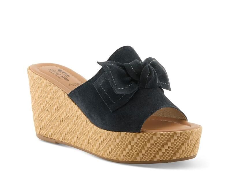 スプリングステップ レディース シューズ サンダル Spring StepEllyn Wedge Sandal Navy ネイビー