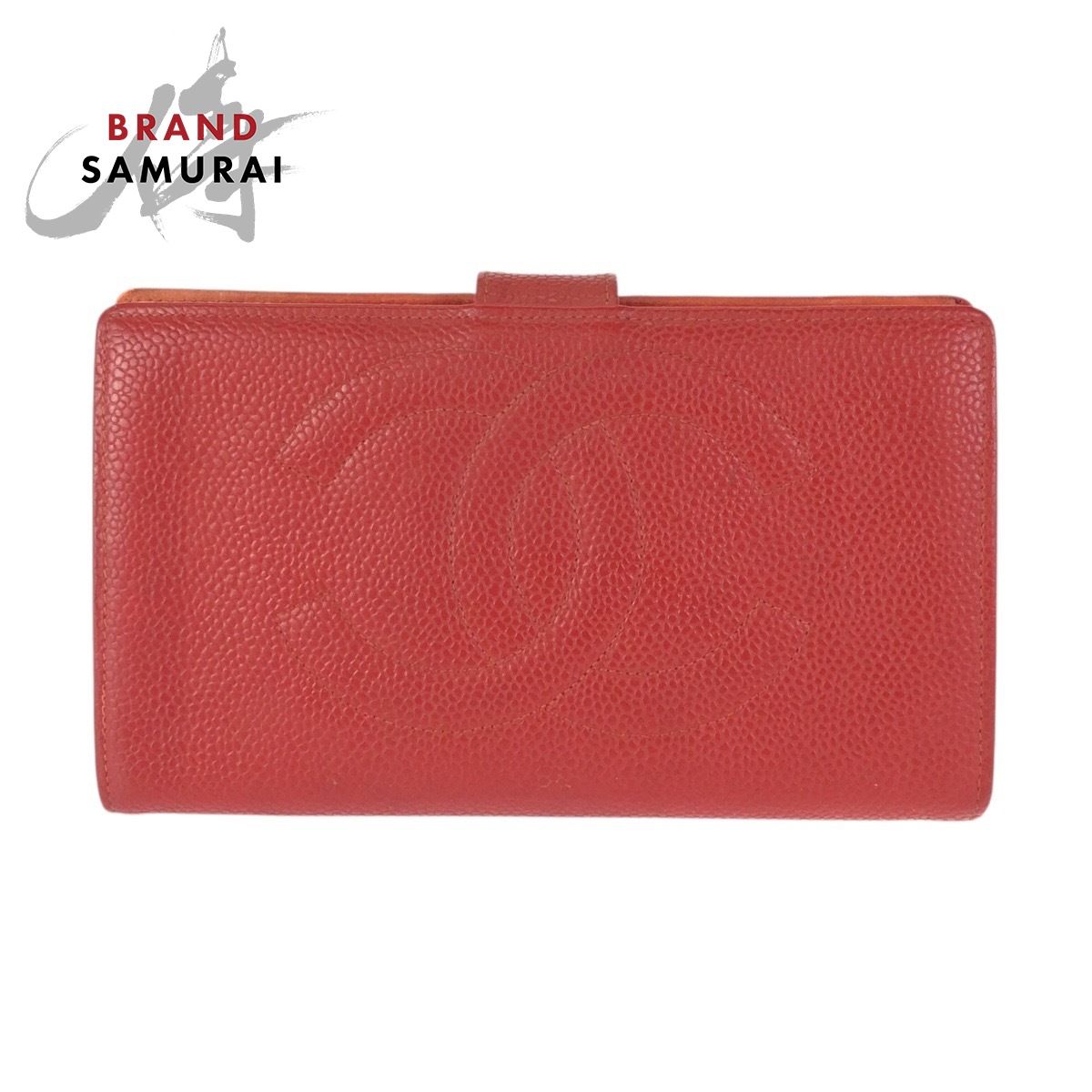 美品 CHANEL シャネル ヴィンテージ ココマーク レッド ゴールド金具