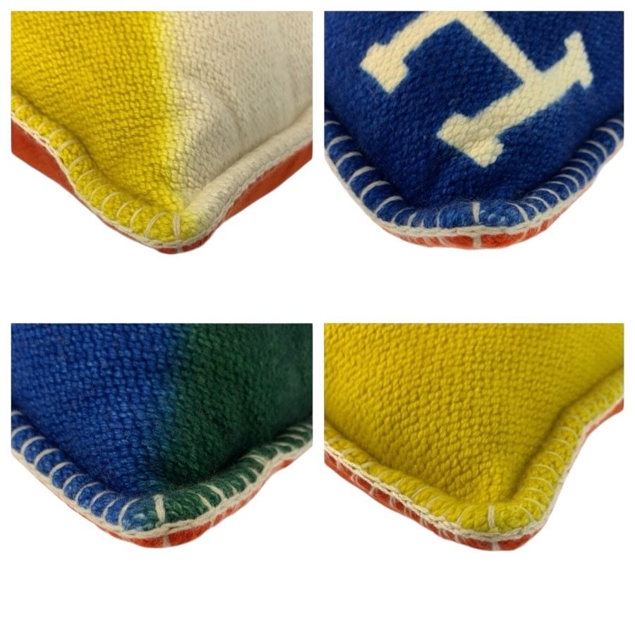 美品 HERMES エルメス Hピタゴラス マルチカラー ブルー イエロー