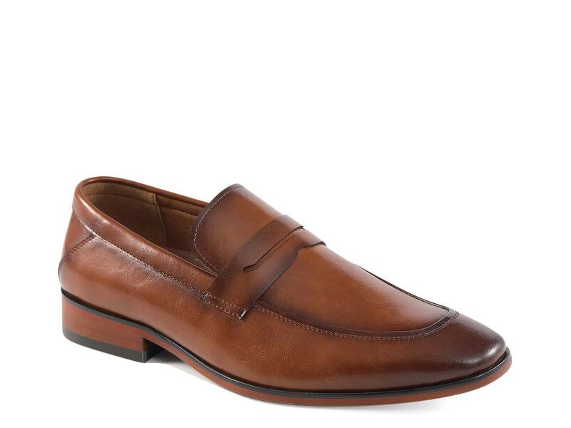 ゲス メンズ シューズ スリッポン・ローファー Guess Symon Penny Loafer Dark Natural Beige ベージュ