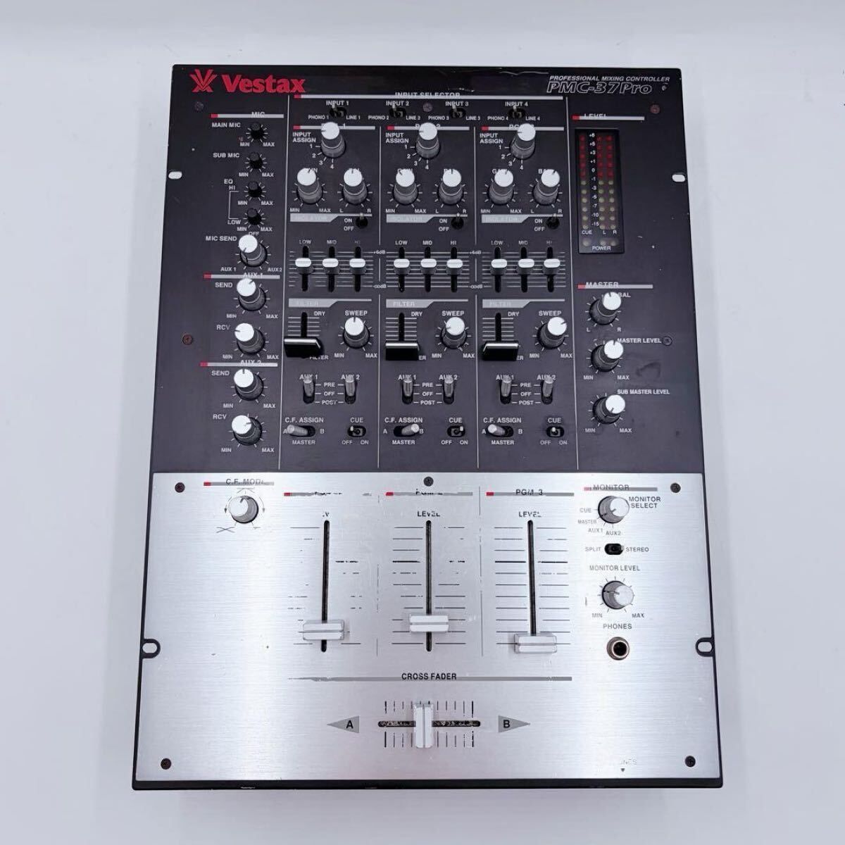 【通電のみ確認】Vestax ベスタクス PMC-37Pro ミキサー 訳アリ Vestax ベスタクス ミキサー PROFESSIONAL MIXING CONTROLLER PMC