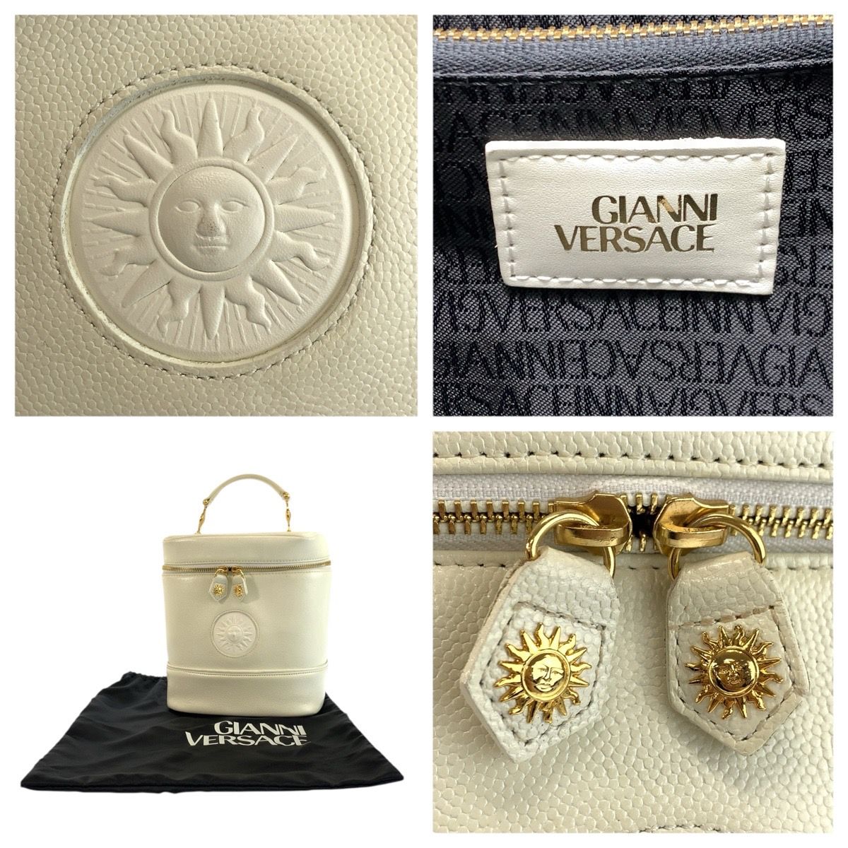 美品 VERSACE ヴェルサーチ ヴィンテージ サンバースト ホワイト