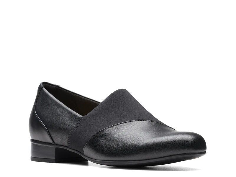 クラークス レディース シューズ スリッポン・ローファー Clarks Juliet Gem SlipOn Black Leather ブラック