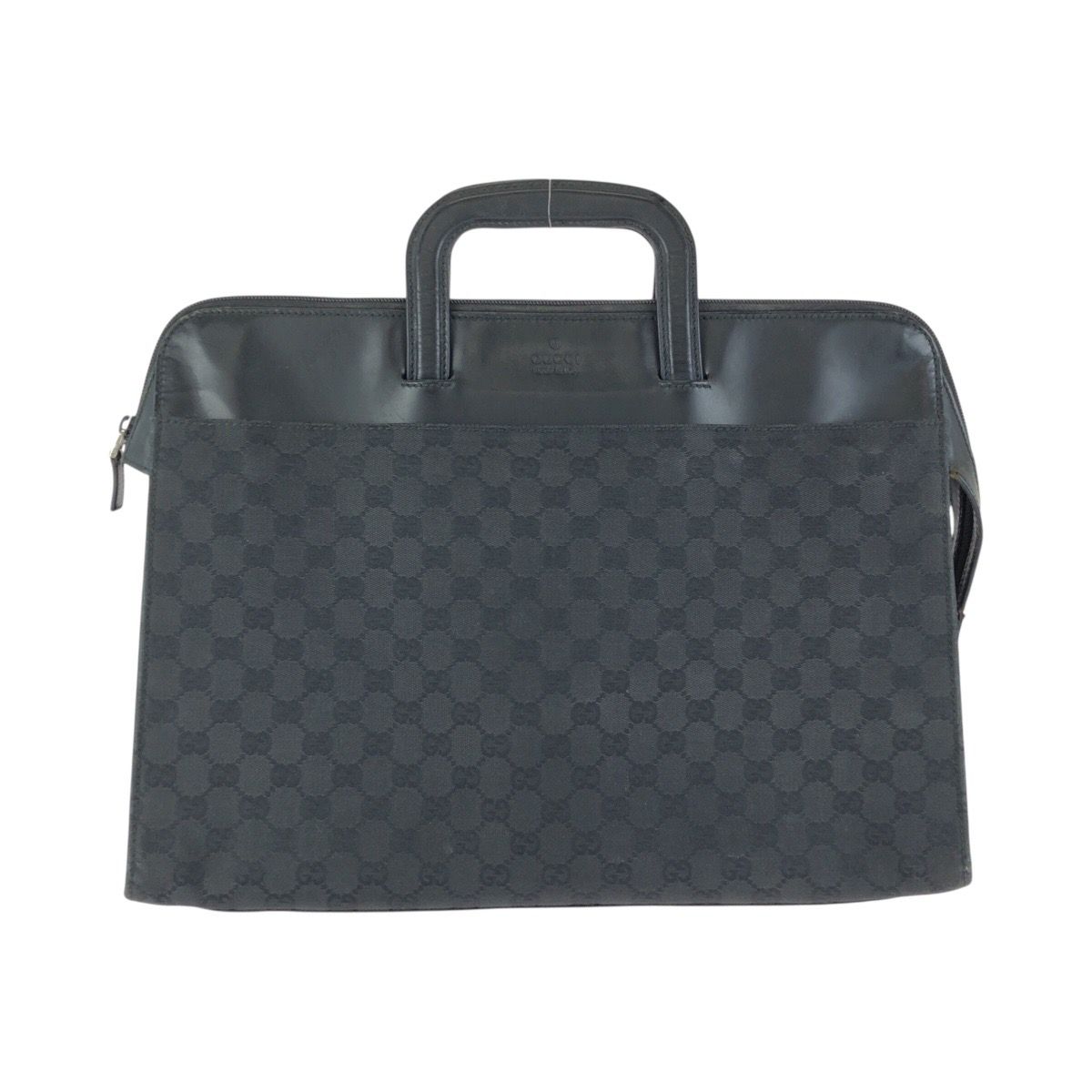 GUCCI グッチ ブラック 黒 シルバー金具 GGキャンバス/レザー 03011