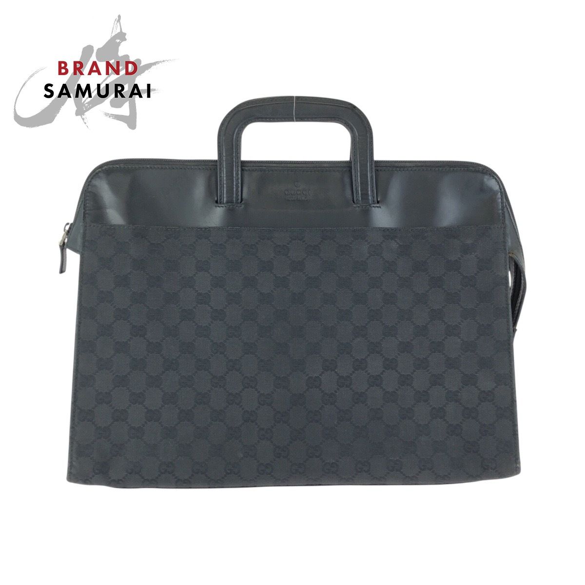GUCCI グッチ ブラック 黒 シルバー金具 GGキャンバス/レザー 03011