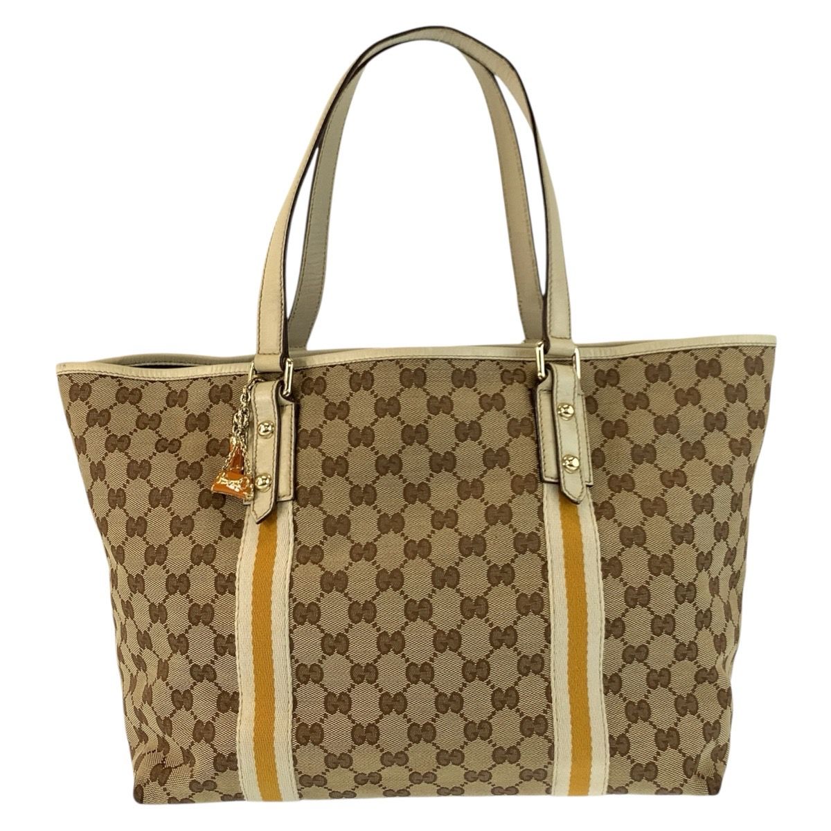 GUCCI グッチ シェリーライン ベージュ アイボリー ゴールド金具 GG