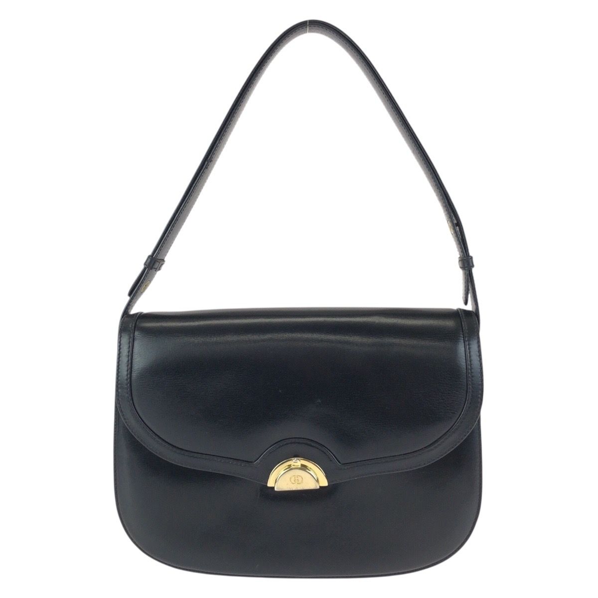 美品 GUCCI グッチ ヴィンテージ オールドグッチ ブラック 黒 ゴールド