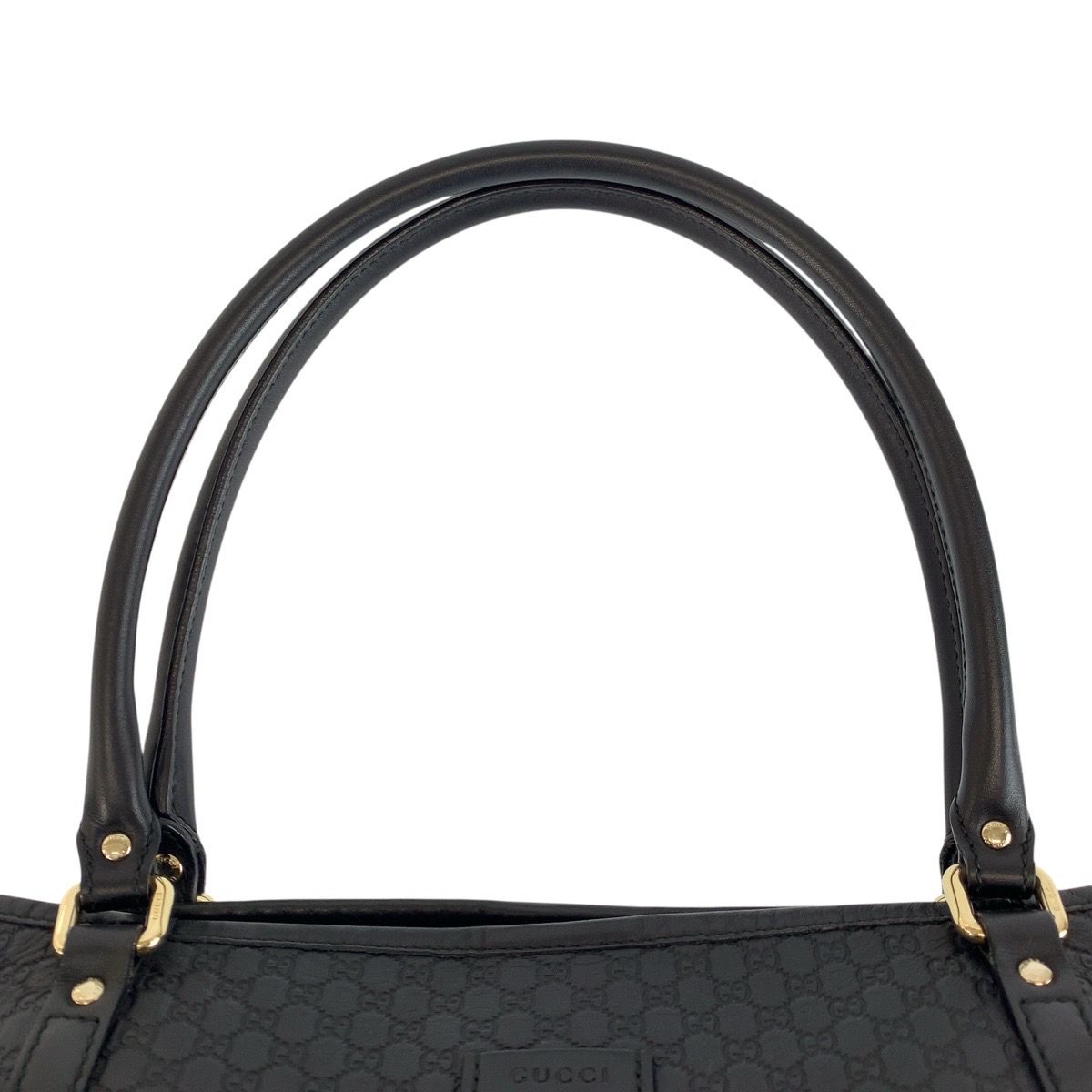 美品 GUCCI グッチ マイクログッチシマ ブラック 黒 ゴールド金具