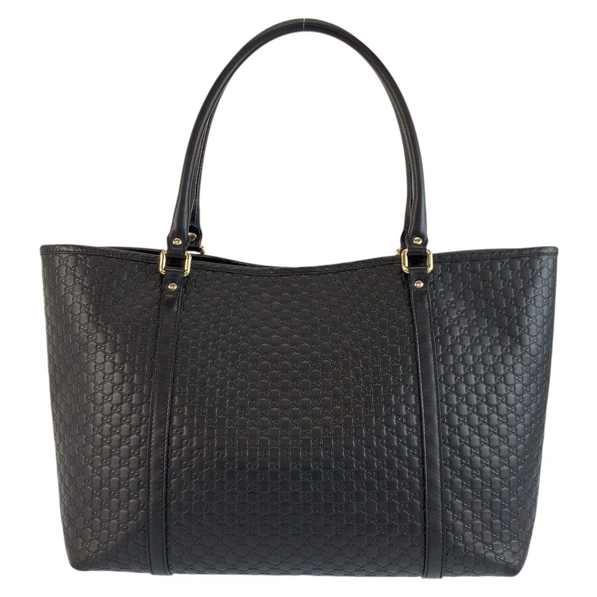 美品 GUCCI グッチ マイクログッチシマ ブラック 黒 ゴールド金具