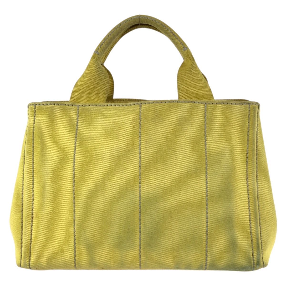 PRADA プラダ カナパ 三角ロゴプレート 2way イエロー ゴールド金具