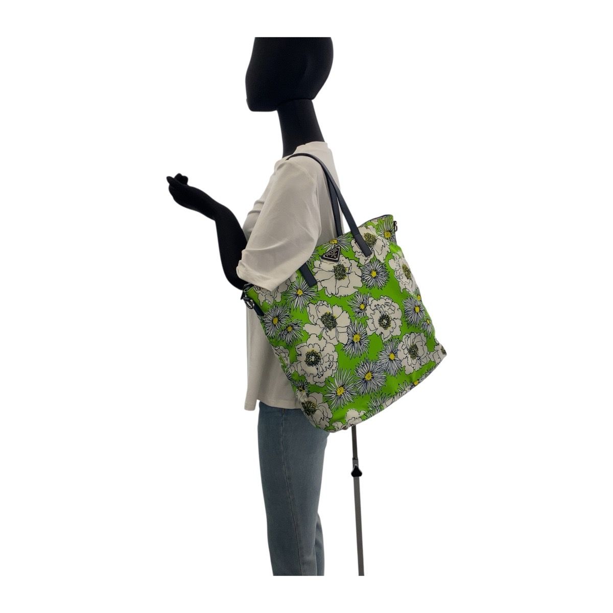 PRADA プラダ テスート 三角ロゴプレート グリーン マルチカラー