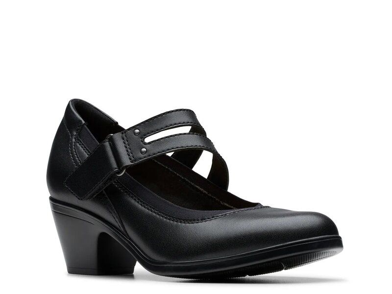 クラークス レディース シューズ パンプス Clarks Emily Janna Pump Black Leather ブラック