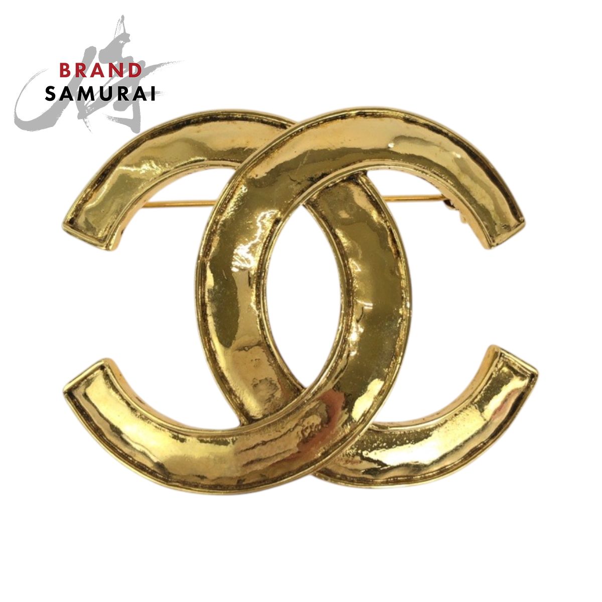 美品 CHANEL シャネル ヴィンテージ ビッグココマーク ゴールド メッキ