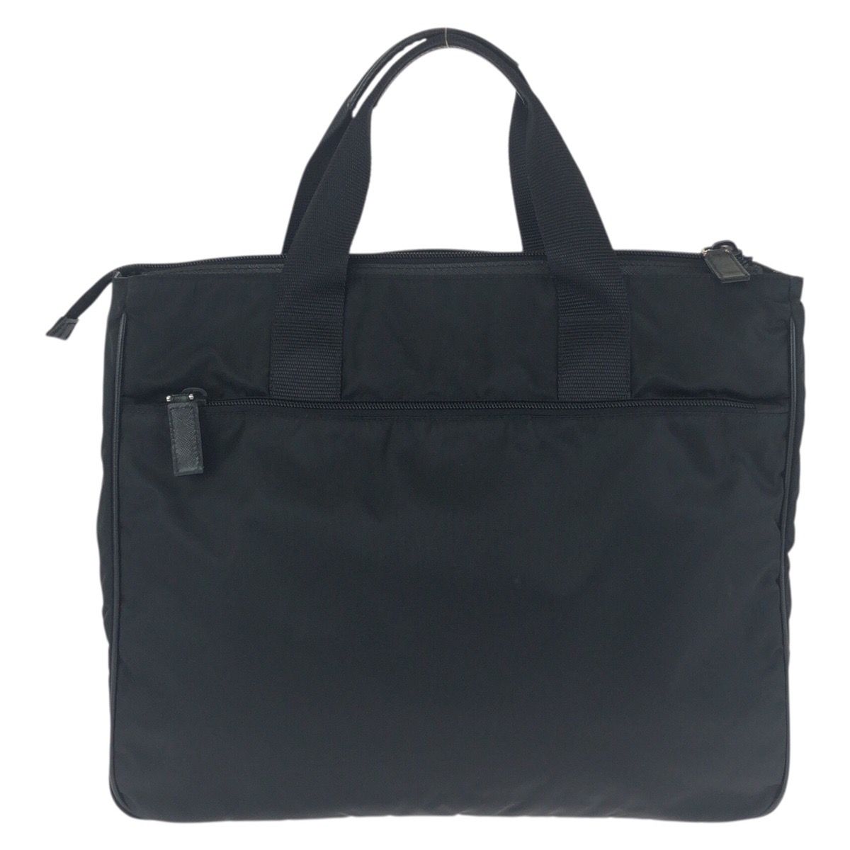 美品 PRADA プラダ テスート サフィアーノ ブラック 黒 シルバー金具