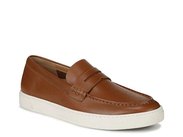 バイオニック メンズ シューズ スリッポン・ローファー Vionic Thompson Penny Loafer Mens Tan Synthetic タン