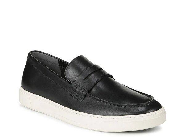 バイオニック メンズ シューズ スリッポン・ローファー Vionic Thompson Penny Loafer Mens Black Synthetic ブラック