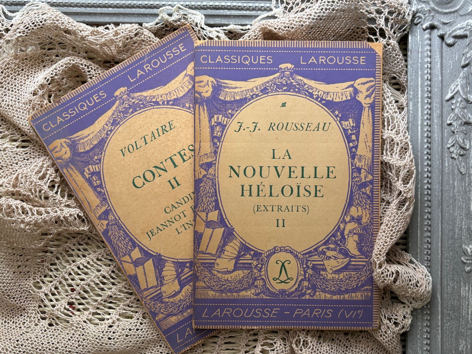フランスアンティーク CLASSIQUES LAROUSSE ESSAIS 1930年代 パープル
