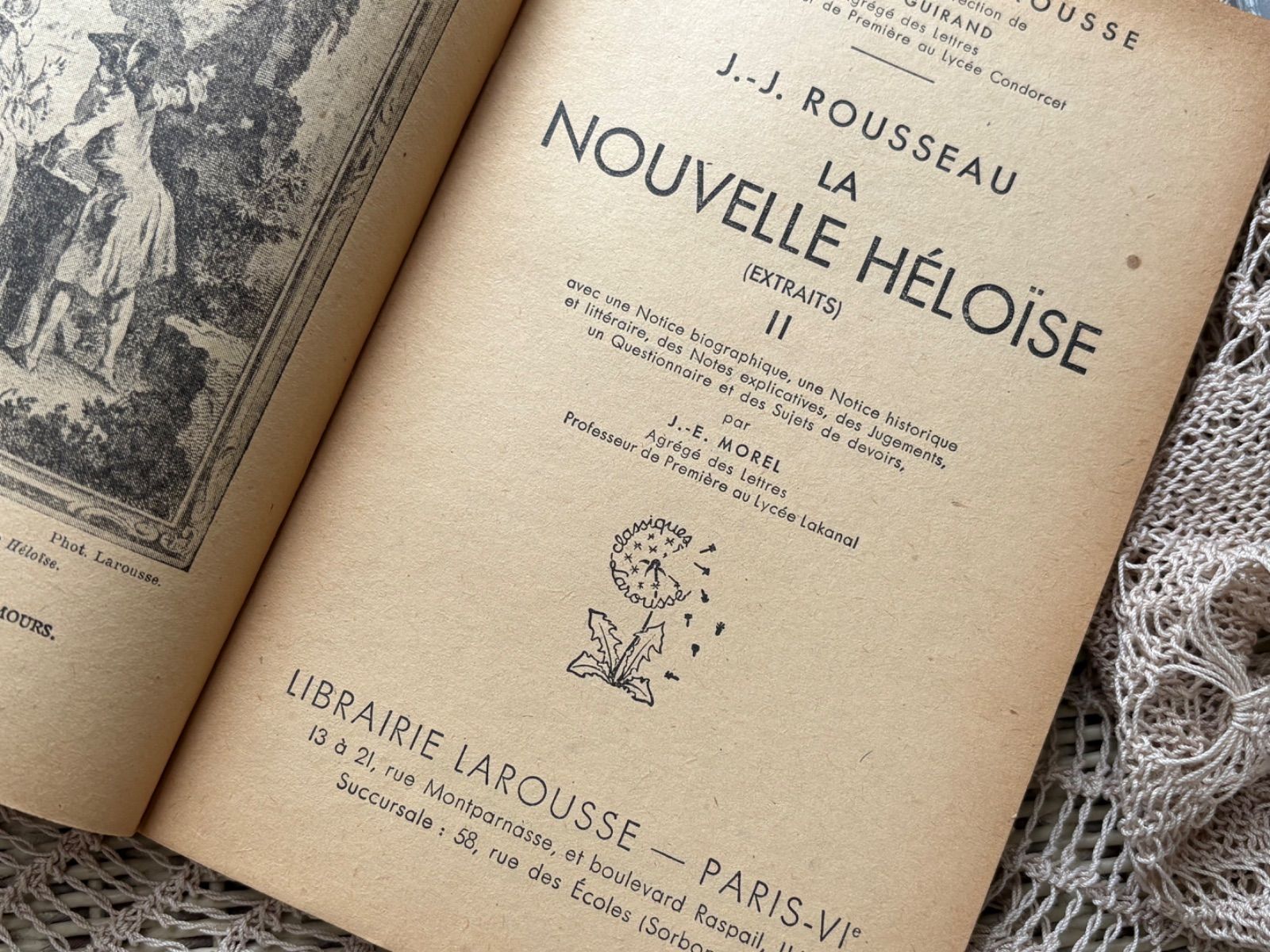フランスアンティーク CLASSIQUES LAROUSSE ESSAIS 1930年代 パープル
