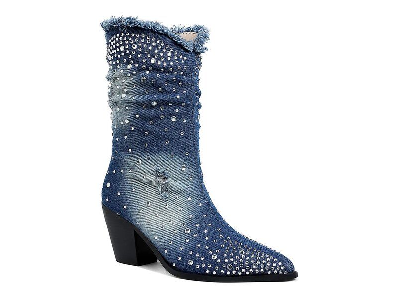 ロンドンラグ レディース シューズ ブーツ・レインブーツ London Rag Savant Boot Blue Denim デニム