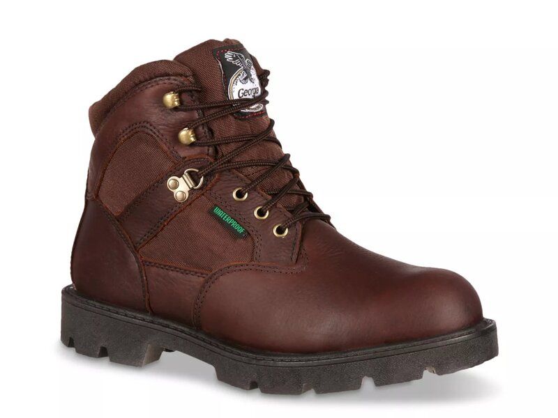 ジョージブーツ メンズ シューズ ブーツ・レインブーツ Tシャツ Georgia Boot Homeland Steel Toe Work Boot Dark Brown ブラウン
