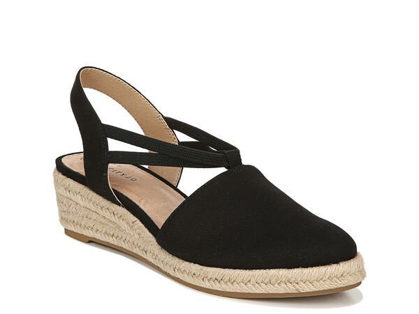 ライフストライド レディース シューズ サンダル LifeStride Katrina 2 Espadrille Wedge Sandal Black ブラック