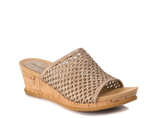 ベアトラップス レディース シューズ サンダル Baretraps Flossey Wedge Sandal Gold Metallic ゴールド