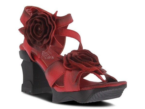 スプリングステップ レディース シューズ サンダル プラットフォーム LArtiste by Spring Step Shelly Platform Sandal Red レッド